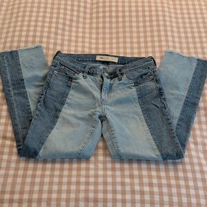 Stylish Women's Two-Tone Straight Leg Jeans